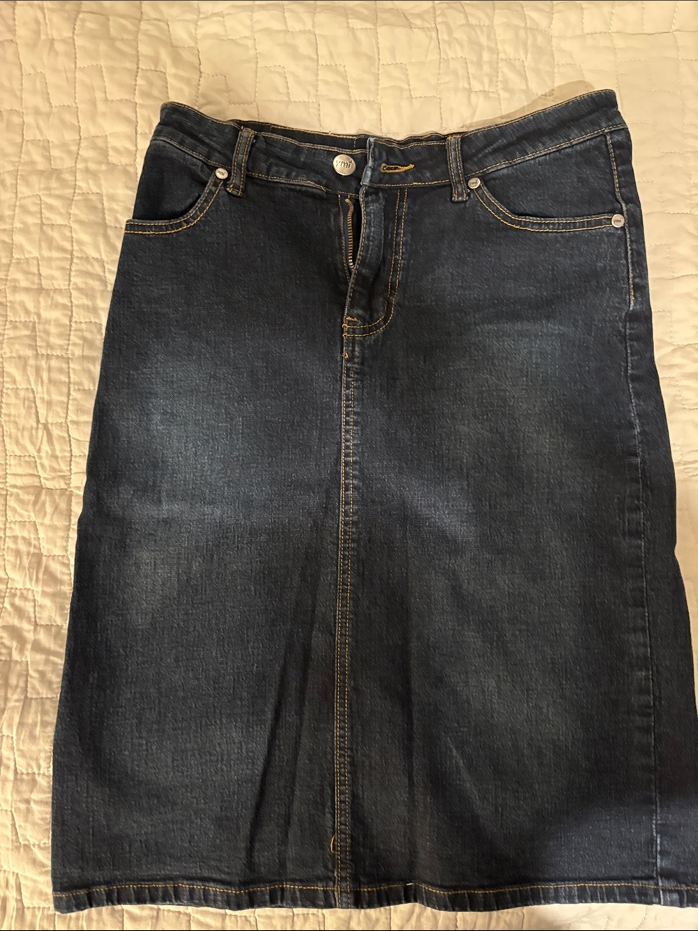 Dark Blue Denim Skirt - Classic Women’s Junior Jeans Style